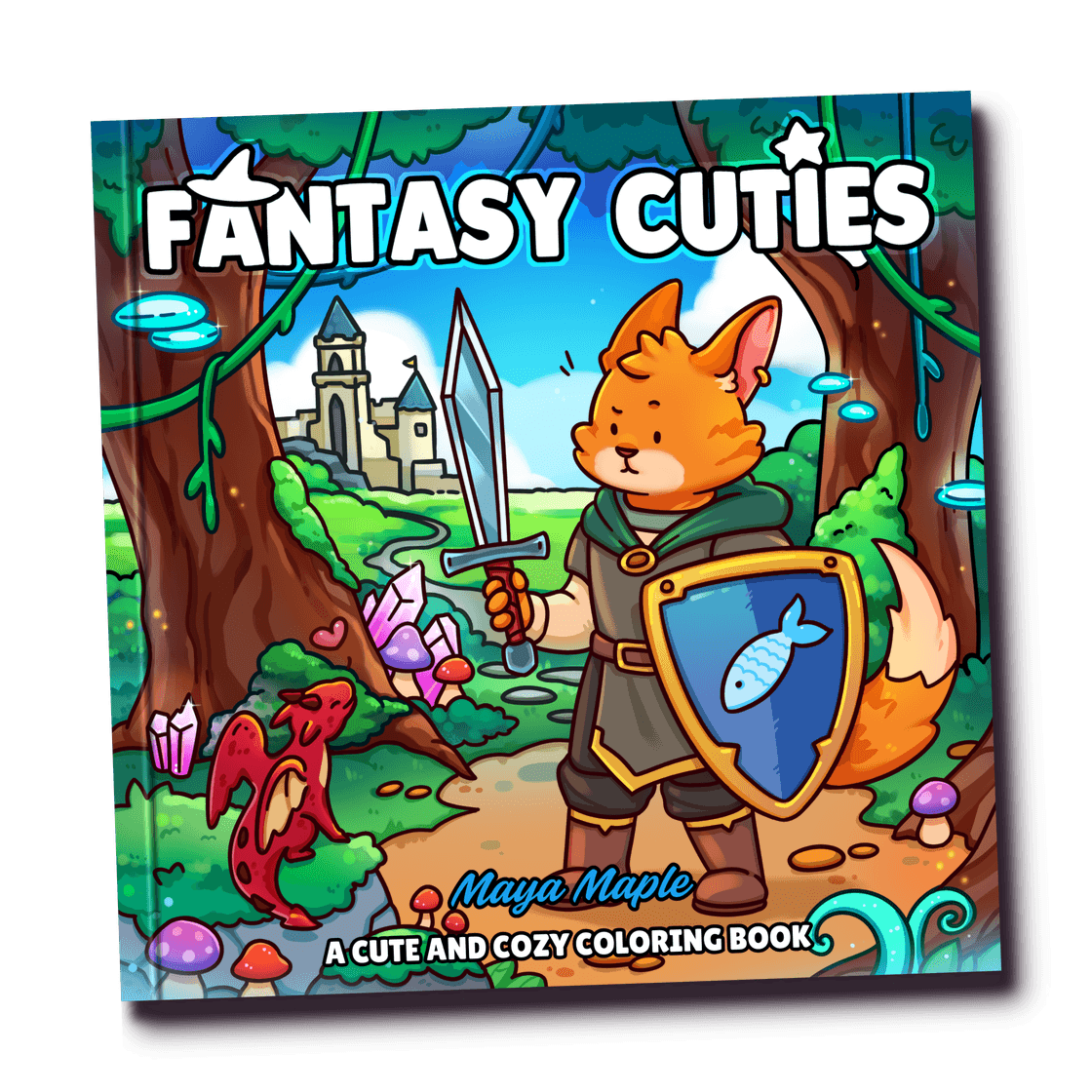 Fantasy Cuties, A Cute and Cozy Coloring Book