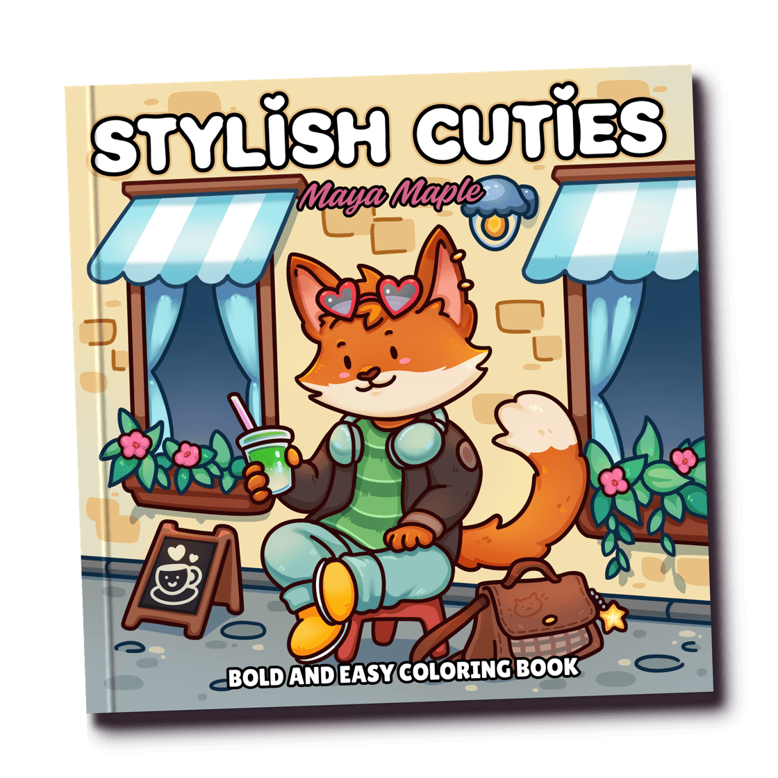 Stylish Cuties, Bold and Easy Coloring Book